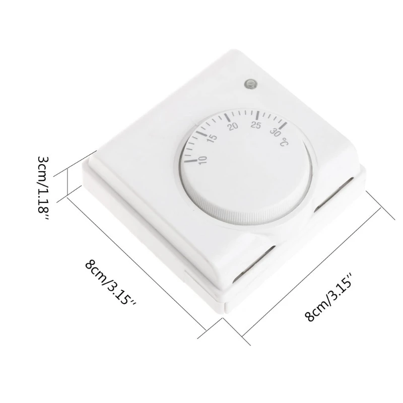 Varadyle 1Pc Room Floor Temperature Controller Mechanical Central Heating Thermostat 220V AC Varadyle 1Pc Room Floor Temperature Controller Mechanical Central Heating Thermostat 220V AC
