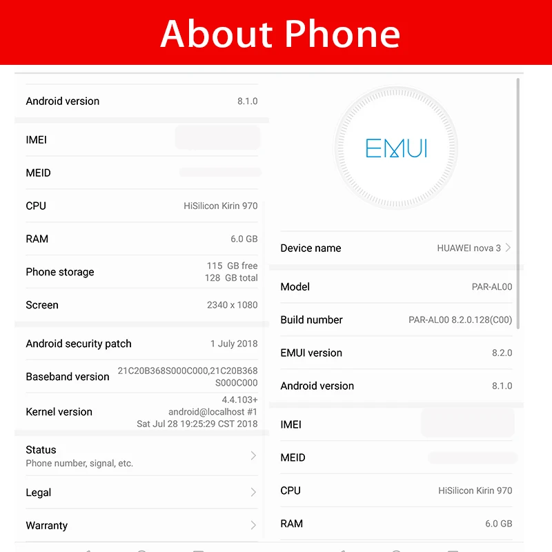Глобальная прошивка huawei Nova 3 Kirin 970 Восьмиядерный Android 8 1 двойная камера AI 24MP 16MP