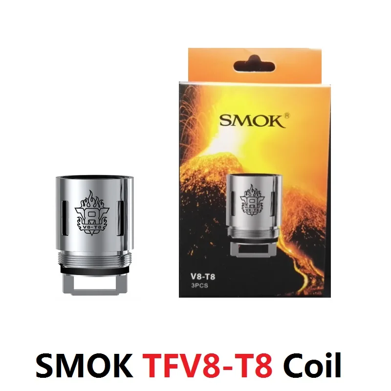 100% ORIGINAL SMOK TFV8 0.15ohm Octuple Coil Turbo 6.6T V8 T8 Evaporator Atomizer Heads E Cigarettes|atomizer head|coil atomizeratomizer coil head |