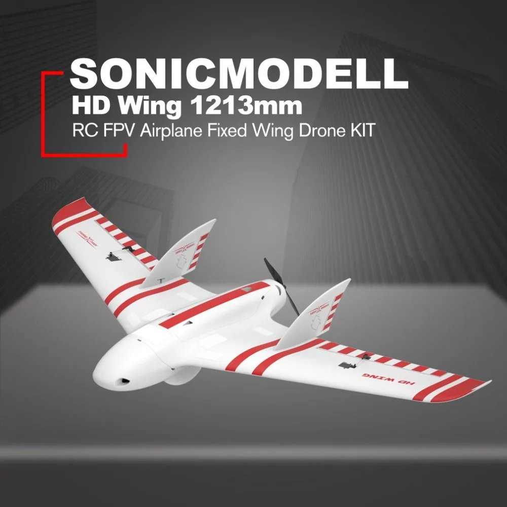

ZOHD SonicModell HD Wing 1213mm HD Wing Wingspan RC FPV Airplane Fixed Wing Glider Drone Plane Model with High Speed KIT