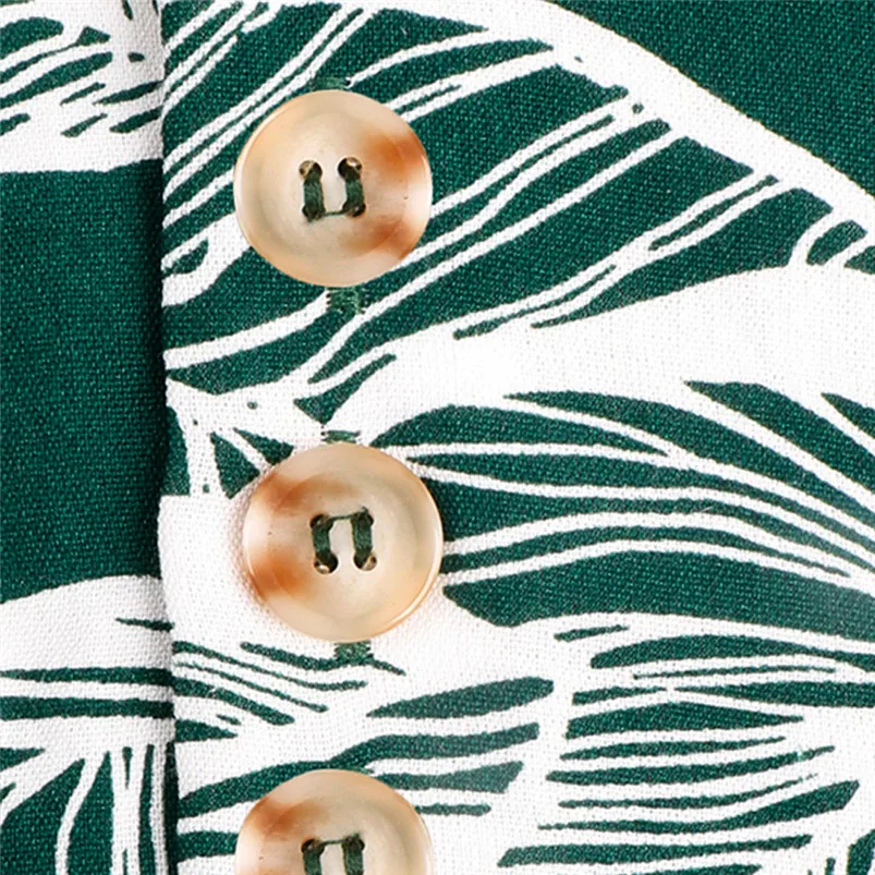 2019 New Spring Fashion Sexy Women Fashion Camis O-Neck Print Crop Top Loose Button Short Skirt Suit Ladies Suit For Female R17 (7)