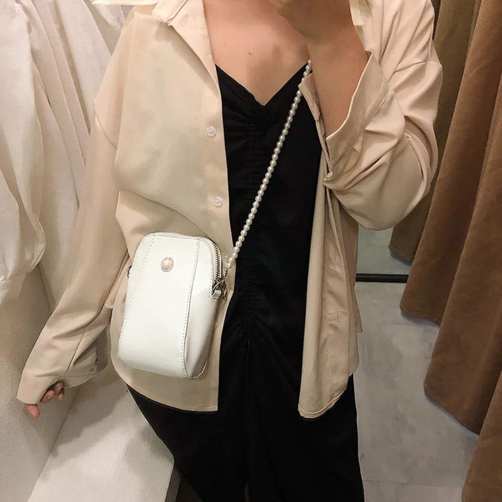 2019 woman sexy wild pearl crossbody package womens fashion shoulder bag city walking pack  pretty leather bags fanny pack  40J4 (6)