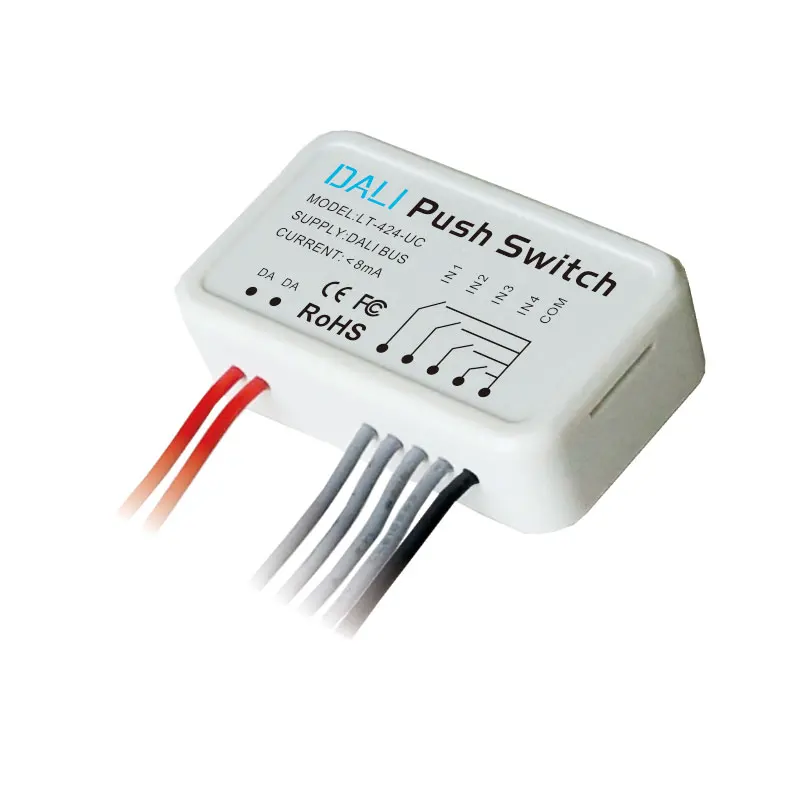 

LTECH LT-424-UC;DALI Single Address Push Switch DALI Single Address Control Push Switch Dali switch controller