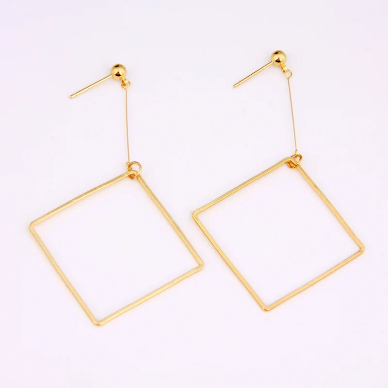 Geometric Square Stud Earrings (4)