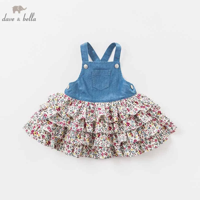 

Dave bella autumn infant baby girl's strap dress birthday party suspenders dress toddler children clothes DBA7974