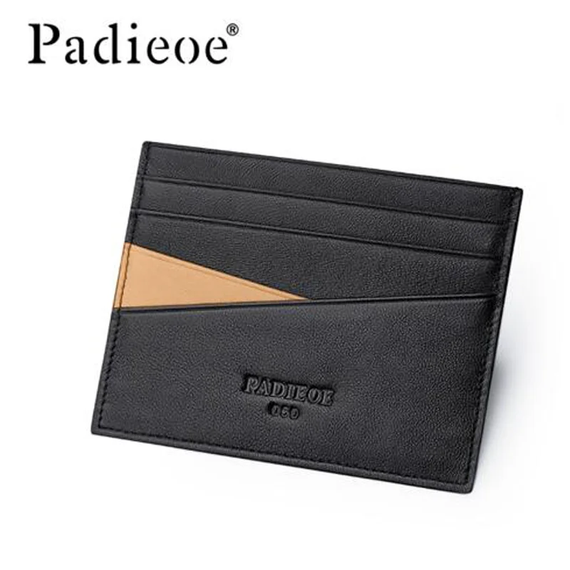 Luxury 100 Genuine Cow Leather Credit Card Holder Fashion Slim ID Card 