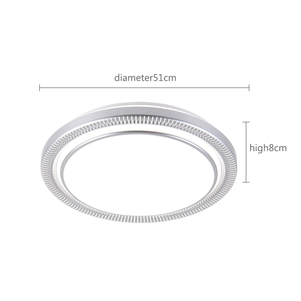 Современный 220 в 80 Вт круглый светодиодный потолочный светильник, светильники с пультом дистанционного управления для внутреннего дома, гостиной, кухни, спальни
