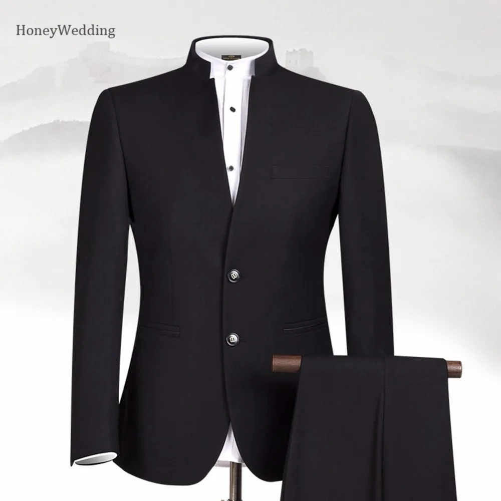 men suit sets chinese tunic suits stand collar classic chinese collar suit design