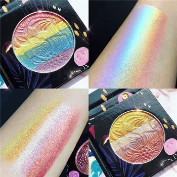 

Eyeshadow Palette Rainbow Highlighter Contour Makeup Palette Face Brighten Shimmer Bronzer Palette Makeup Eyeshadow Pallete