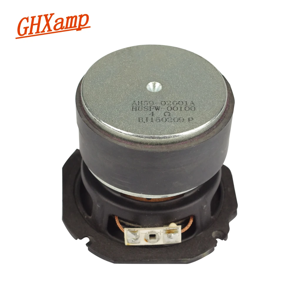 GHXAMP 2.5 inch 4OHM Subwoofer Speaker Unit Long-Stroke Woofer LoudSpeaker Desktop Bass Rubber Side 