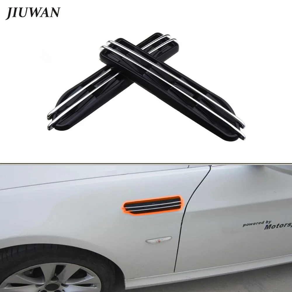 

JIUWAN 1 Pair Car Air Intake Flow Side Vent with M Logo Cold Auto Fender Hood Front Grill Accessories for BMW E39 E46 E60 E90 M3