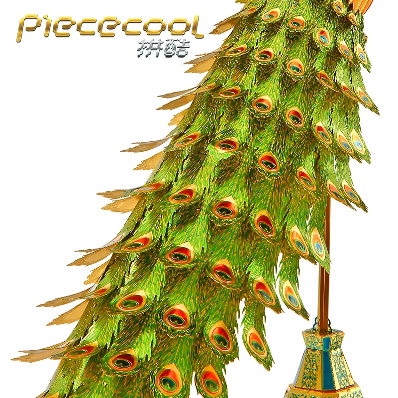 Piececool 3D Metal Assembly Model Puzzle Peacock Creative Toys Children Christmas Birthday Gift Piececool 3D Metal Assembly Model Puzzle Peacock Creative Toys Children Christmas Birthday Gift