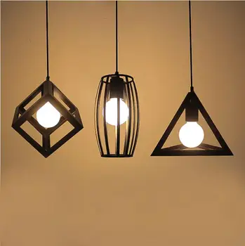 

retro creative personality bar art lighting lamps loft Iron Chandelier geometric restaurant industry Pendant LAMP GY325