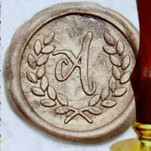 Настроить лавровый венок деревяный гребень для волос коробка набор именной, буква/уплотнение воск/Свадебный Воск печать штамп золото на заказ