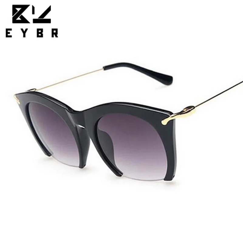 Brand half rim Sunglasses CAT EYE Sun shades lenses Half frame goggles