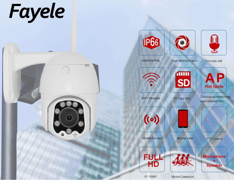 Открытый Беспроводной WI-FI 5MP PTZ Камера 5X зум супер мини IP Камера IR50m 2-полосная аудио полный Цвет ночного видения P2P мобильного телефона Ви