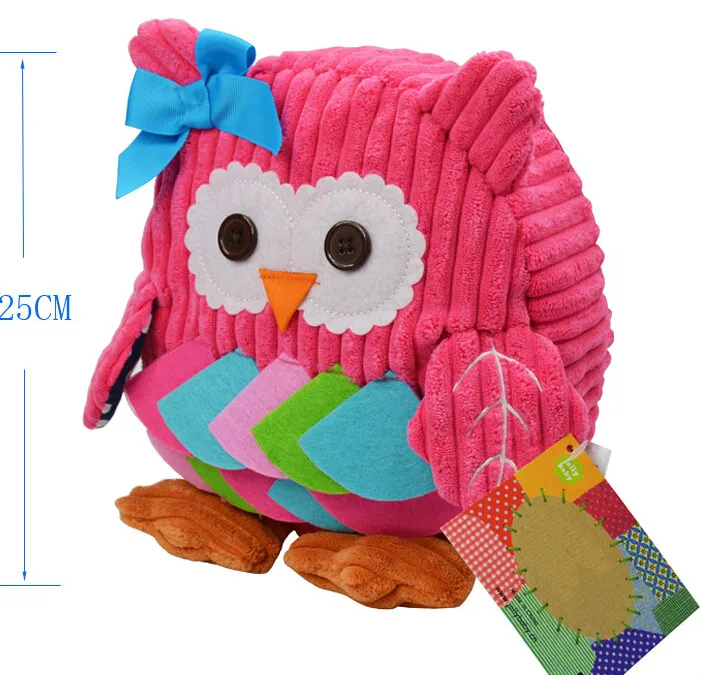 Sozzy 3 вида стилей, милые Мультяшные детские сумки для еды, пикника, плюшевый Детский рюкзак, детские школьные сумки, скидка 28 - Цвет: pink owl