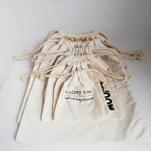 1000 шт./лот, логотип на заказ, многоразовые хлопковые холщовые Сумки на шнурке, подарочные сумки для покупок, сумки для хранения, сумки для покупок