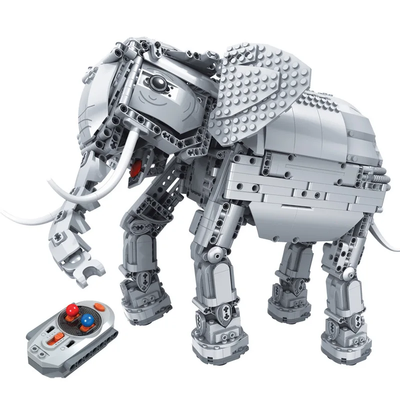 

1542pcs Diy Building Blocks Technic Creators Remote Control Elephant Splicing Model Compatible with L Brand Toys for Children