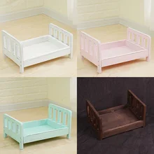 Newborn Baby Crib Sofa Accessories Basket Photo Detachable Studio Props Photography Background Infant Travel Wood Bed Cot Gift