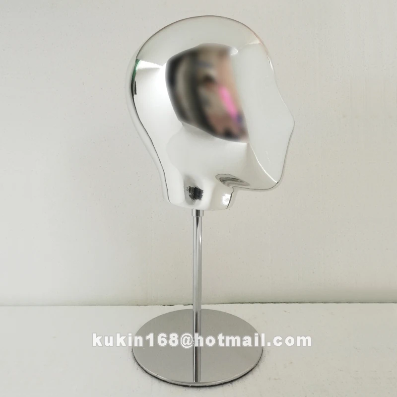 

Hats display head with metal stand, Abstract female mannequin head
