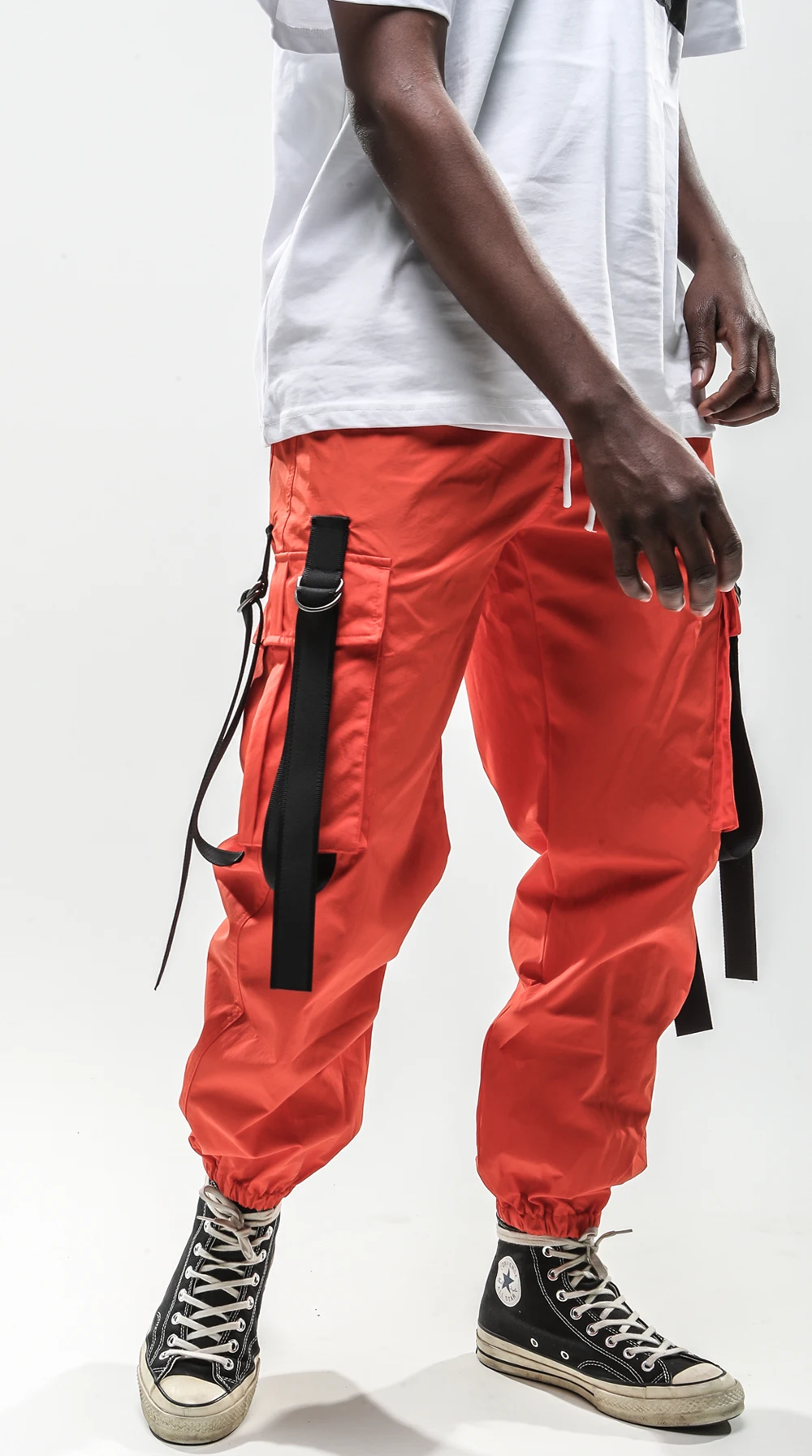 2019 новые свободные длинные для мужчин грузовые штаны, мешковатые мотобрюки Мода установлены низ уличная одежда Хип Хоп хлопок лоскутное