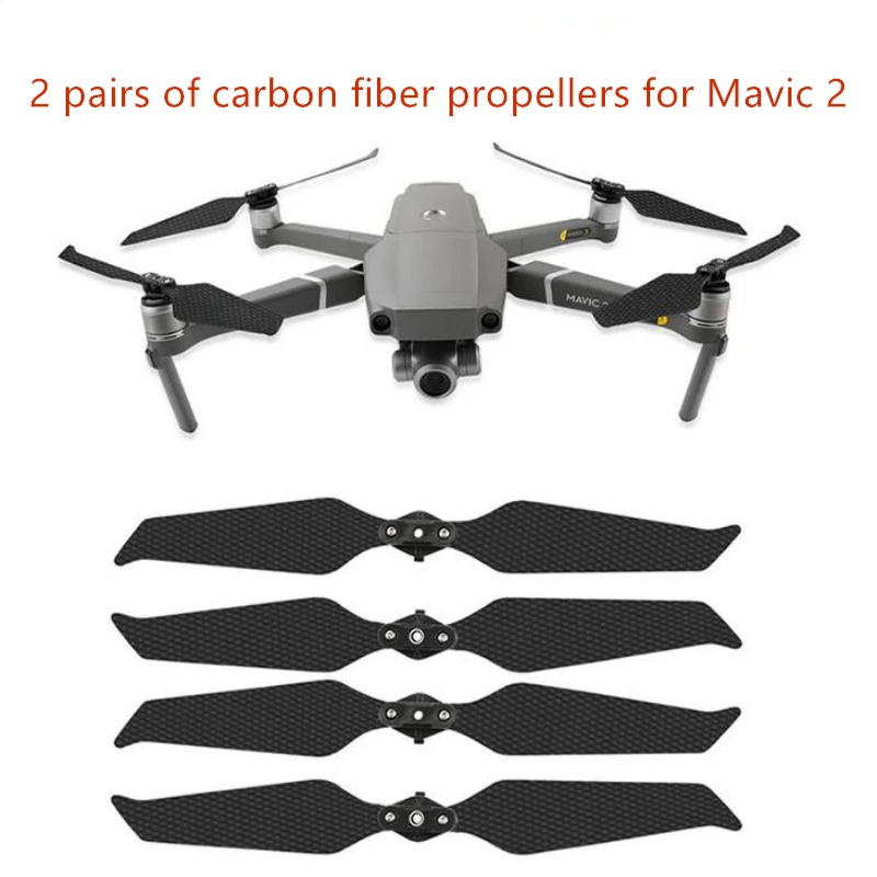 

2 pair Carbon Fiber Foldable Quick-release 8743 Propeller for DJI Mavic 2 Pro Zoom Drone Noise Reduction Props Blades Propellers