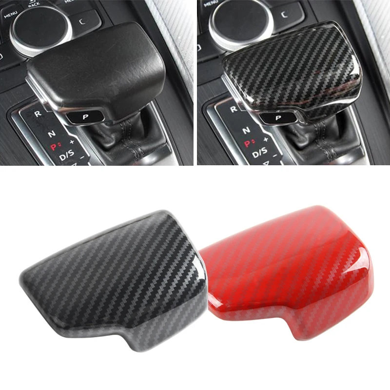 

Car Carbon Fiber Style Interior Gear Shift Knob Head Cover Protective Trim For Audi A4 B9/ A5/ Q5/ Q7/ A6L/ S6/ A7/ S7 only LHD