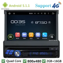 Quad Core 16GB 7″ HD 1Din Android 5.1.1 Universal Car DVD Video Player Radio Stereo Screen USB FM BT 3G/4G WIFI GPS Map