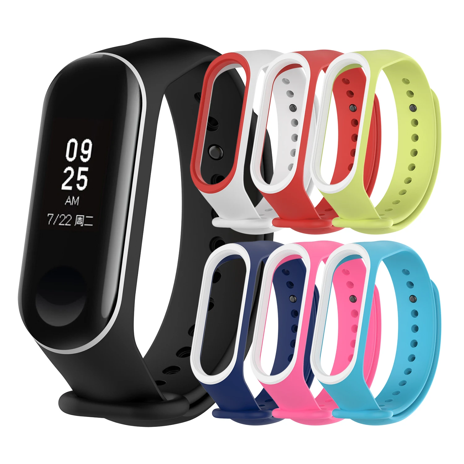 Mi band 3 ремешок mi band 3 Аксессуары сменный силиконовый разнообразный ремешок на запястье для Xiaomi mi 3 Смарт-браслеты