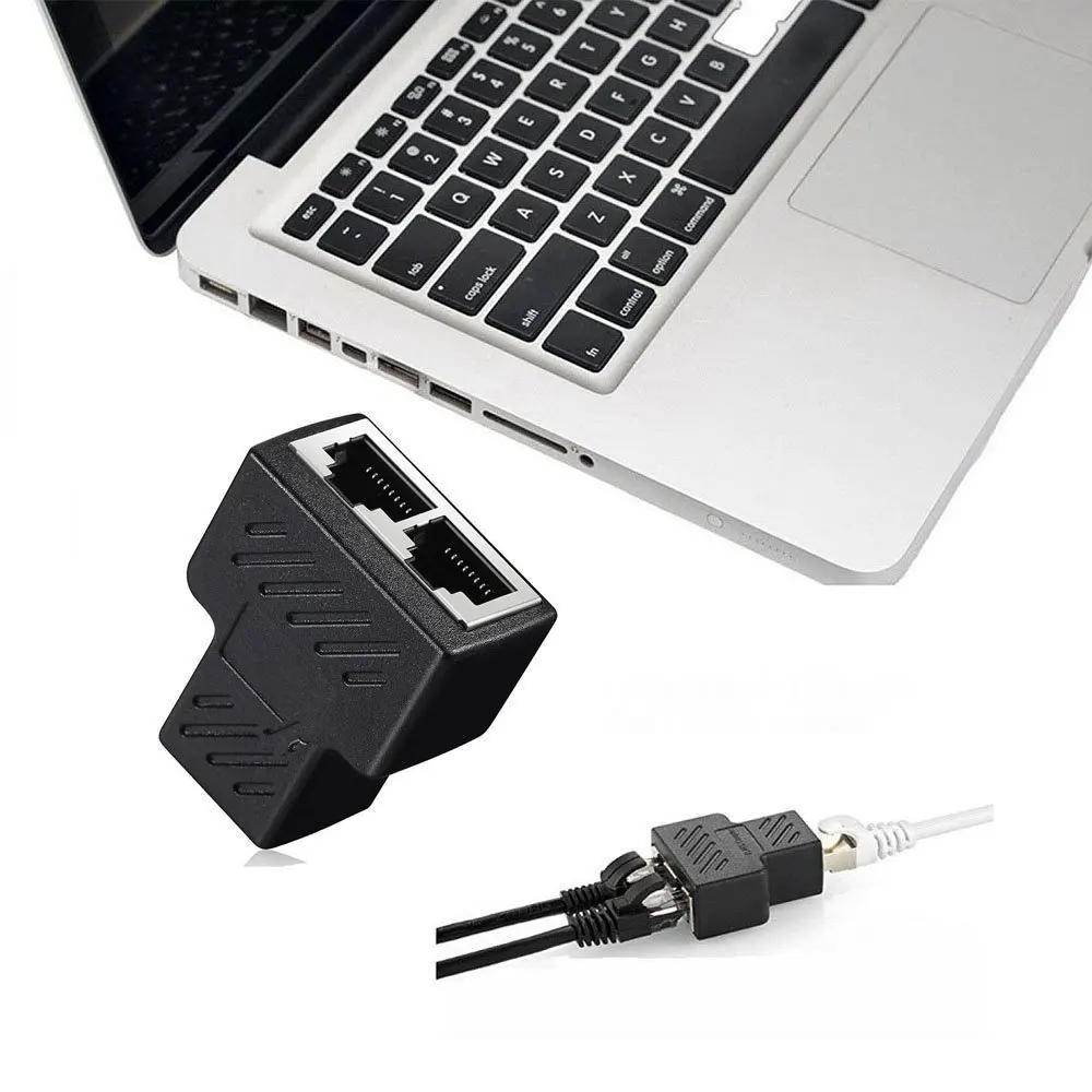 10 шт. RJ45 Сплиттер Адаптер от 1 до 2 портов USB к разъем адаптер кабель 8P8C удлинитель