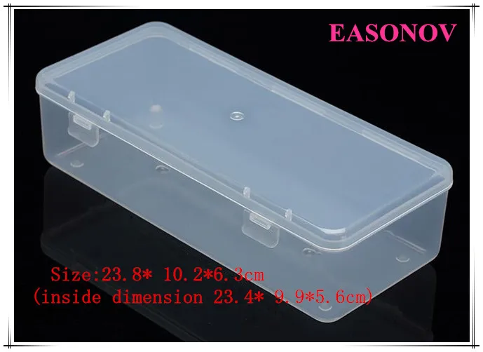 

New pp transparent plastic box storage box Rectangular Tool Plastic Box 2pcs / lot
