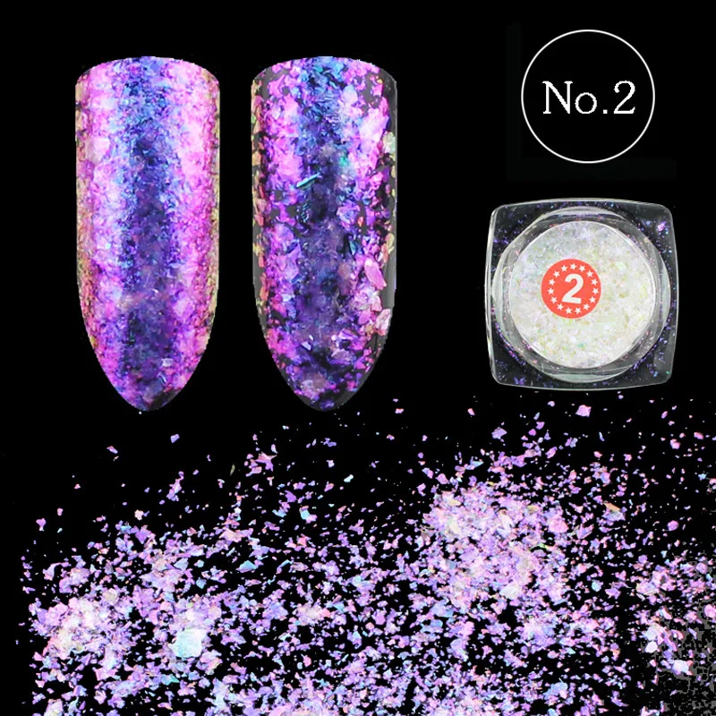 OutTop ColorBeauty 1 шт. Блестки для нейл Арта (искусство украшения ногтей) блестящая пыль