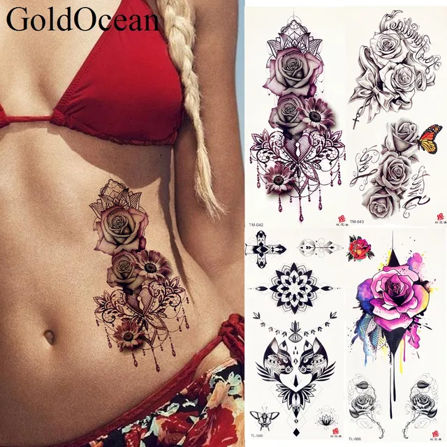 Rose Tattoos For Girls On Chest , rose tatoo