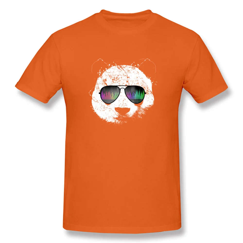 Old School Panda Funny Tshirts for Men All Cotton April FOOL DAY Tops Tees Birthday Tops T Shirt Short Sleeve Wholesale O Neck Old School Panda orange