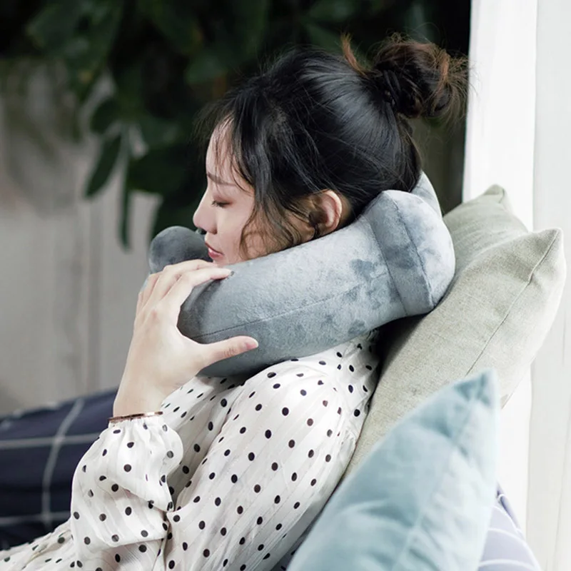 Надувная подушка портативная u-образная подушка для шеи спящий артефакт автоматически нажимает подголовник YAN88