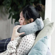 Надувная подушка портативная u-образная подушка для шеи спящий артефакт автоматически нажимает подголовник YAN88