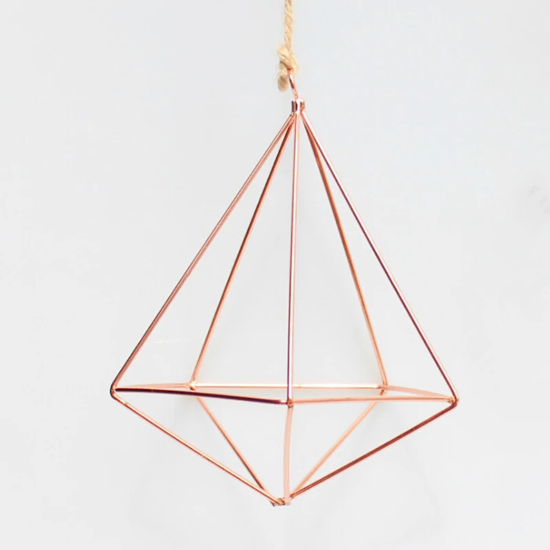Decoration Metal Design Air Plant Flower Pot Home Garden Outdoor Mounted Hanging geometric Wall Hanger Furnishing