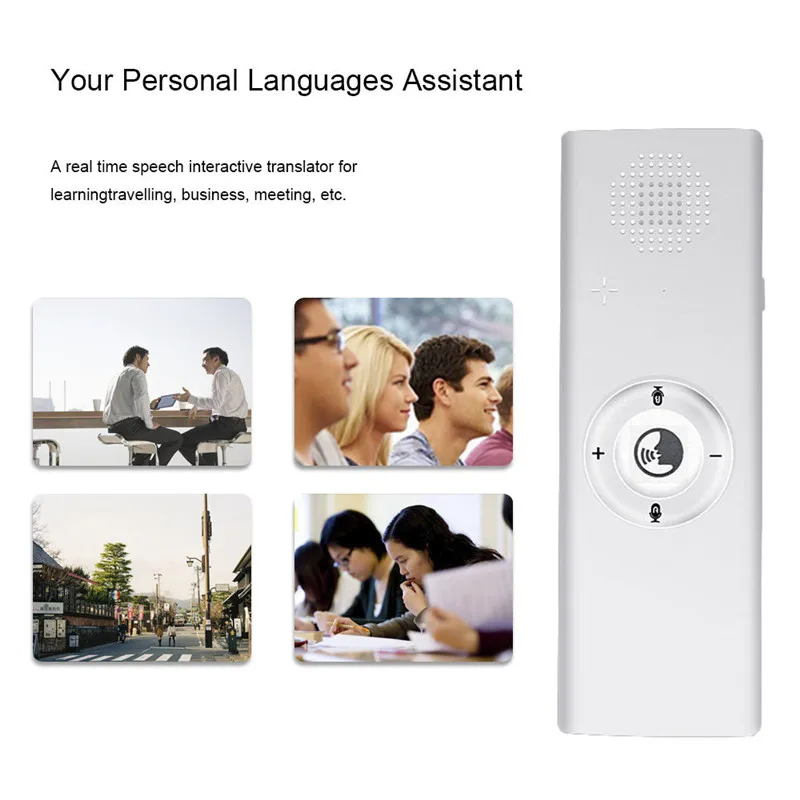 

Portable Mini Intelligent Voice Translator 40 Language Translator Bluetooth Wireless Two-way Real-time Voice Language Assistant