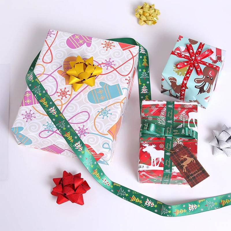 5 шт. 52x75 см веселое Рождественское украшение обертывание ping подарочная оберточная бумага Новогодняя упаковочная посылка
