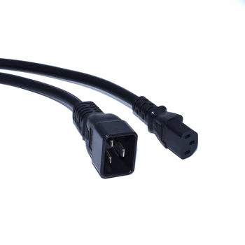

IEC320 C20 Power Adapter Cord, C20 3Pin Male Plug to IEC320 C13 Female Socket Power Cable H05VV-F 3X1.5 mm square