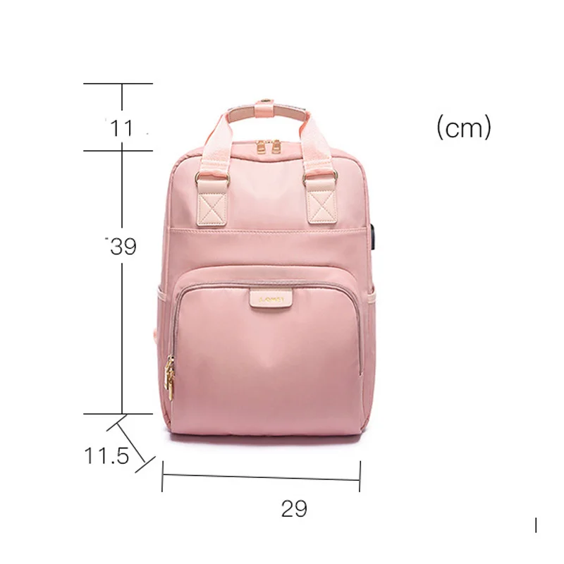 Модный женский дорожный рюкзак Backpac для ноутбука 13 3 дюйма с USB зарядкой школьные