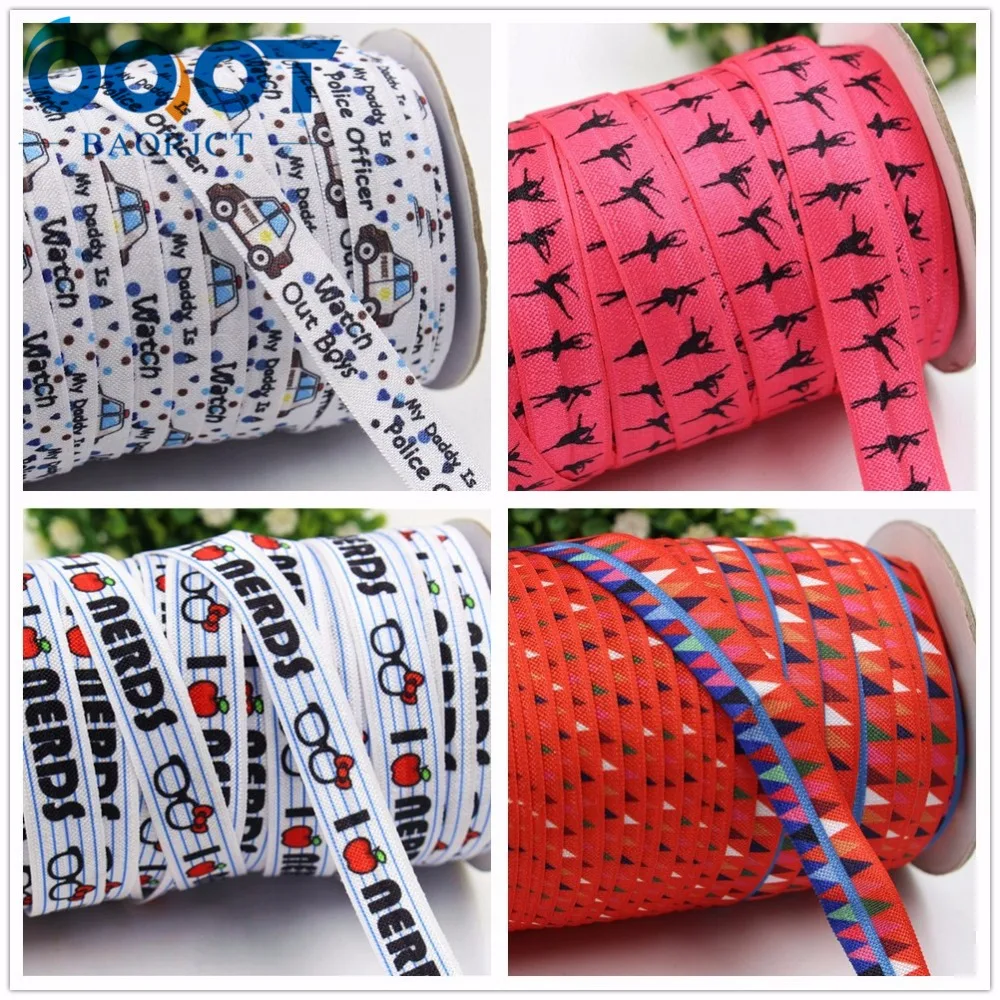 OOOT BAORJCT 1752625 16 мм мультяшная эластичная лента для фото 10yds DIY аксессуары головного