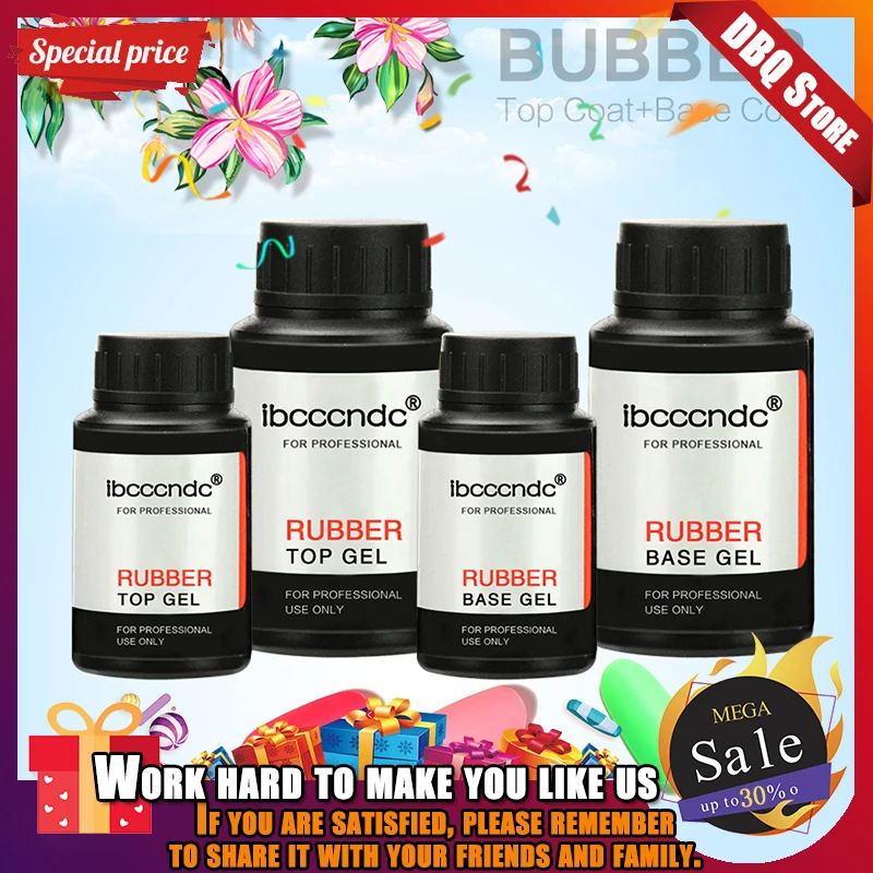 

2018 New Top Coat + Base rubber wrap UV Gel Nails Primer Soak Off UV Gel Nail Polish Long Lasting Coat High Quality Gel Varnish