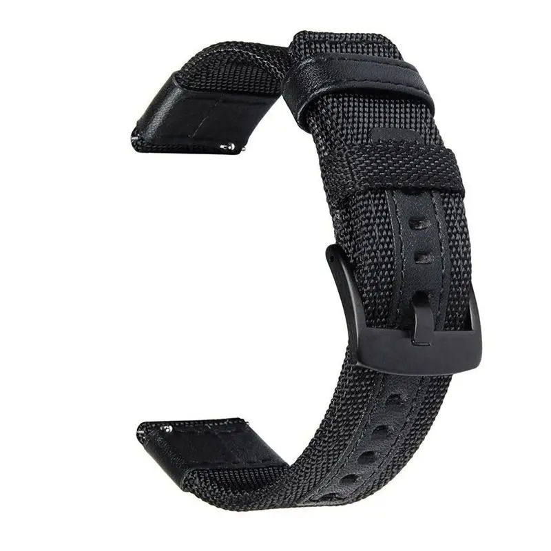 

22mm Woven Nylon&Luxury Leather Watch Band Strap for Samsung Gear S3 Frontier/S3 Classic/HuaWei watch 2pro/Garmin Fenix Chronos
