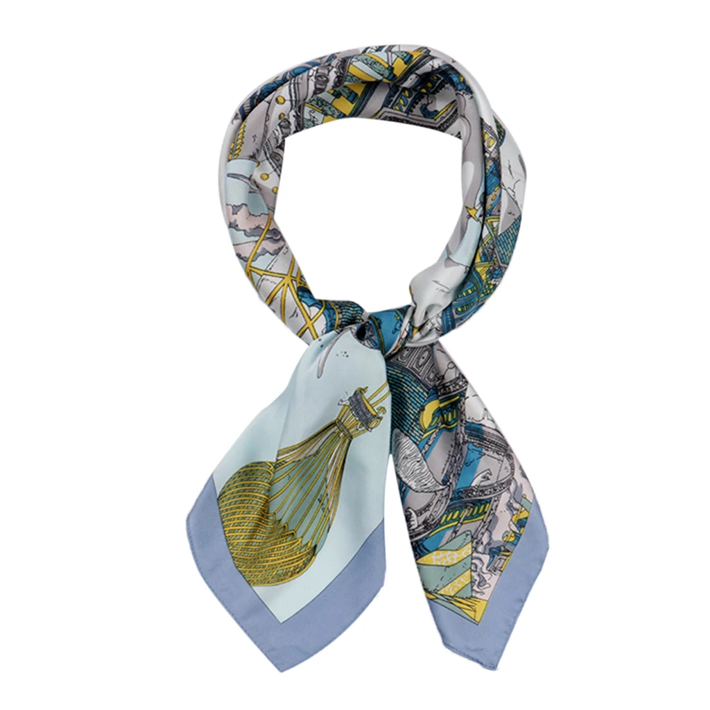 Womens Satin Silk Feeling Formal Square Neck Scarf Head Hair Scarf Wraps