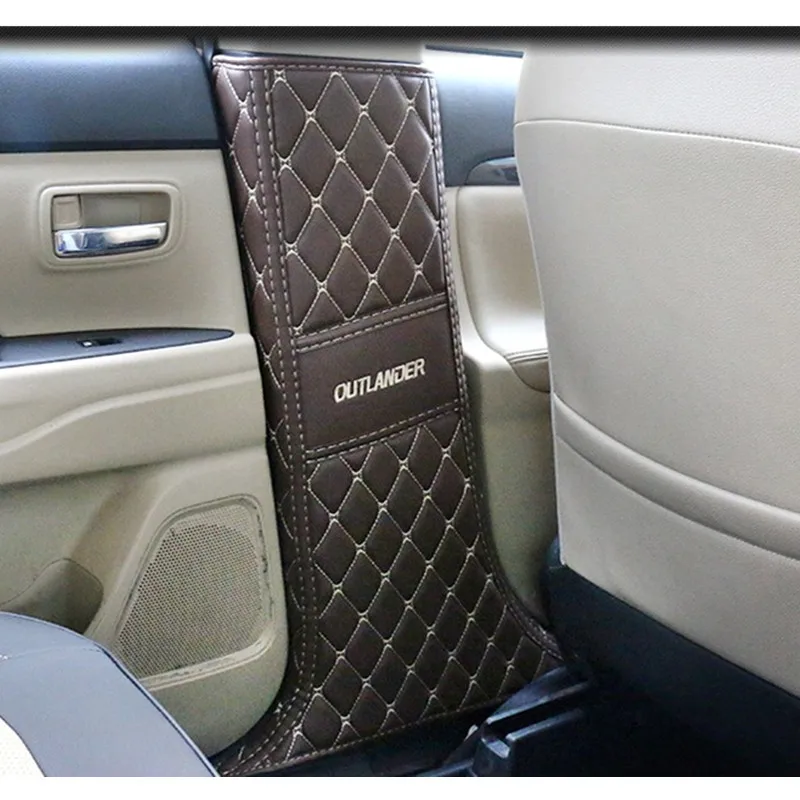 В форме автомобиля B Колонка микрофибра кожа анти kick plate игровой коврик для Mitsubishi