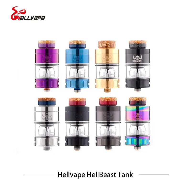 

Original Atomizer HELLVAPE Hellbeast Tank 24mm MTL Vape Atomizer fit Nautilus V2 Coil/Vaporesso GT/Baby Beast Coils Vape