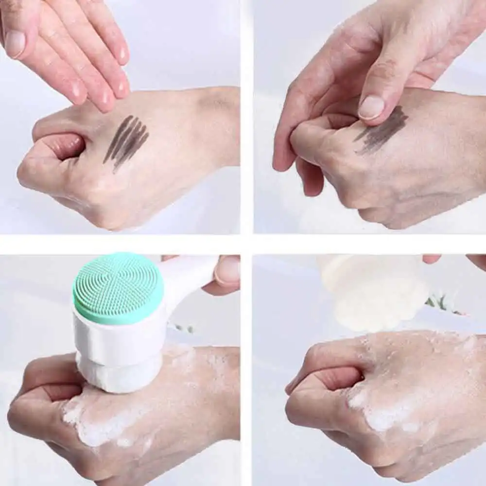 Double Sided Face Brush Facial Cleanser Brush Skin Exfoliating Massage Cleanser Scrubber Brush Anti Aging Face Washing Skin Care (10)