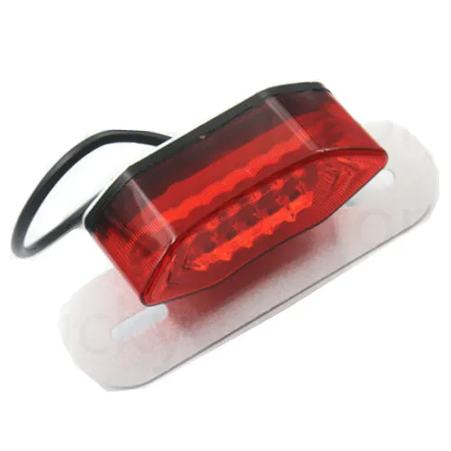 

RED LED Turn Signal License Plate Bracket Tail Light Motorcycle Cruiser Chopper Cafe Racer Old School Bobber